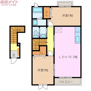 ビリーヴ【2階】の間取り