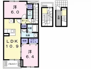 スクエア C【3階】の間取り