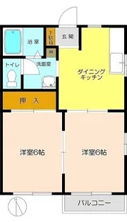 フラワーフレグランス【1階】の間取り