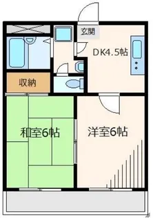 四谷マンションB 当社管理物件【1階】の間取り
