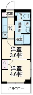 ブライズ二子新地【2階】の間取り