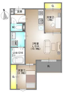 仮称)REGALEST 富田3【1階】の間取り