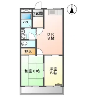 メゾンオクムラ(MAISON OKUMURA)【2階】の間取り