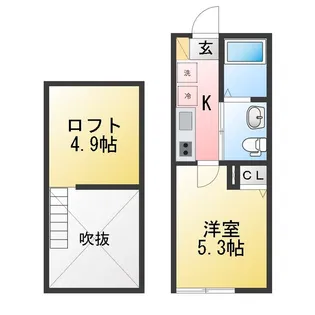 仮称 レディアンス上倉田【3階】の間取り