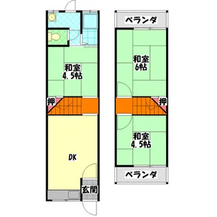 大阪府守口市佐太中町6【一戸建】の間取り
