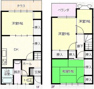 コーポ浜村【1階】の間取り