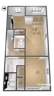 山形県山形市鈴川町3【アパート】の間取り