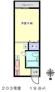 メゾンジュネス【2階】の間取り