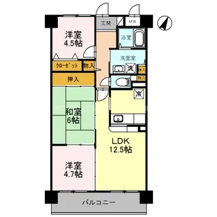 ロン・ラヴィーヌ【3階】の間取り