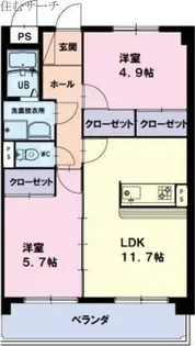 プリリアンスTAKEKOSHI A【2階】の間取り