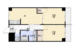 サイトーバルコニー【6階】の間取り