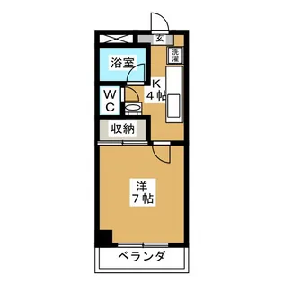 スリーコーポ大和町【3階】の間取り