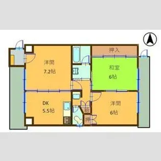 アクアポリスランドマーク2000【6階】の間取り