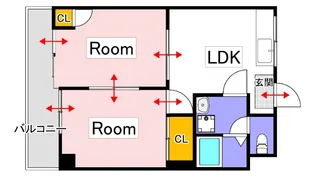 アルファムーンリョーツー【2階】の間取り