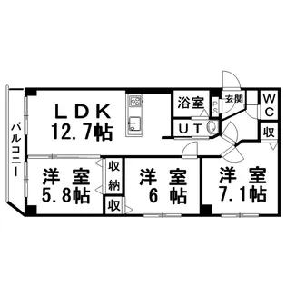 エリス若竹【4階】の間取り