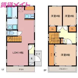 三重県四日市市波木町【一戸建】の間取り