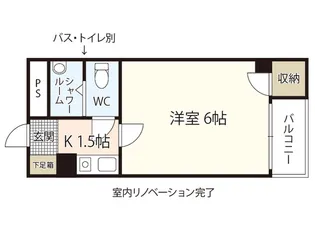 1Kの間取り画像