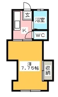 コーポ桂C【1階】の間取り