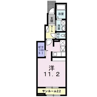 メイプル ジェルメA【1階】の間取り