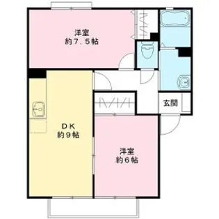 ハイツ花梨【2階】の間取り