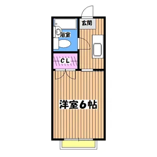 パークハイツ中島I【2階】の間取り