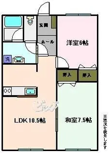メゾンドゥソレイユ【2階】の間取り