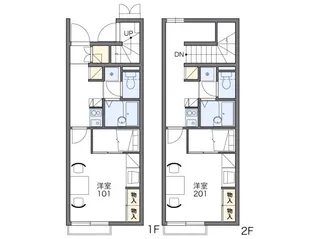レオパレス高草【1階】の間取り