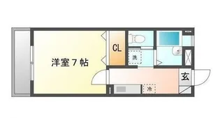 サンライズ南1号館【1階】の間取り