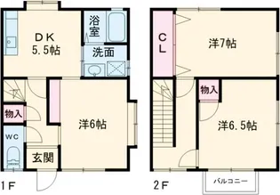 ハミングハイツA【1階】の間取り
