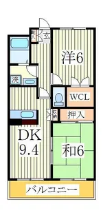 ローズガーデンB【2階】の間取り