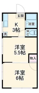 衣笠ハイツ【2階】の間取り