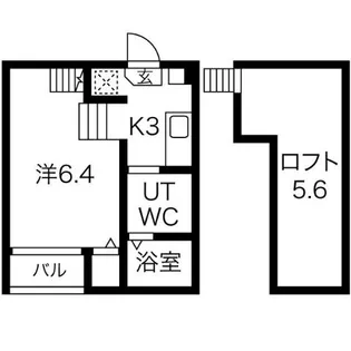 シェモア中島町【2階】の間取り