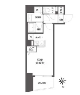 東京都新宿区市谷甲良町【マンション】の間取り