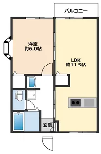 青木ハイツB【1階】の間取り
