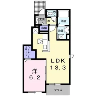 メゾン・ド・ブローテ【1階】の間取り