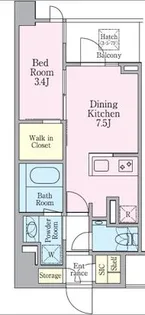 グランリビオ芝大門【5階】の間取り