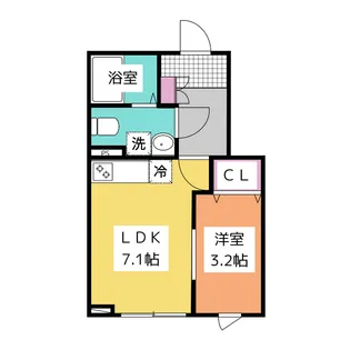 メリディアン泉ケ丘Solana【1階】の間取り