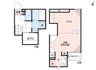 CB鳥栖ヴィレッタ【1階】の間取り