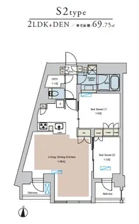 Brillia ist 池尻大橋 ブリリアイスト池尻大橋【4階】の間取り