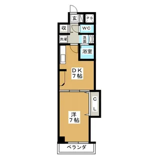 ヴィルヌーブ平安【2階】の間取り