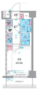 ジェノヴィアお花茶屋IIスカイガーデン【6階】の間取り