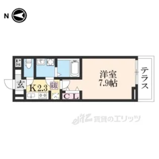 Kー3・四条大路【1階】の間取り