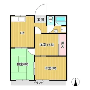 ジュネス寺坂【3階】の間取り