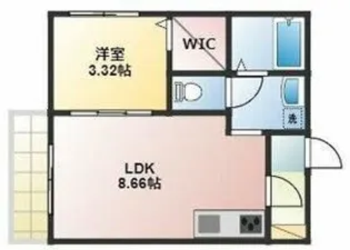 スカイヒル北小金【1階】の間取り