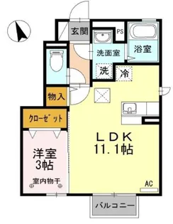 ルイティアV【1階】の間取り