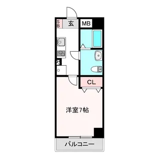 プレミアム西田辺【2階】の間取り