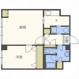 北海道札幌市中央区南九条西6【マンション】の間取り