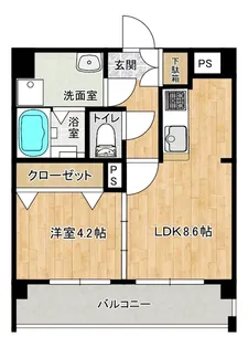 ラ・クラセーヴァ下関藤附(A-2)【3階】の間取り