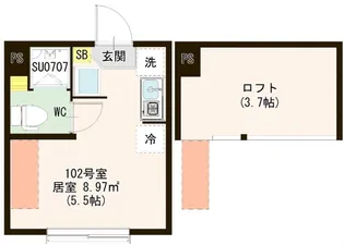 キューブときわ台【1階】の間取り