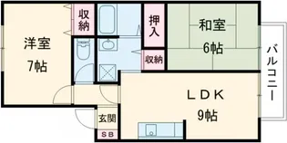 フォンテーヌ塩田【1階】の間取り